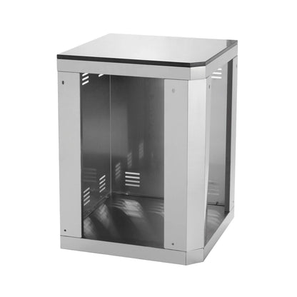 Castelle Flame 62-Inch 6-Burner Gas Outdoor Grill Island with Wine Cooler and Rotisserie