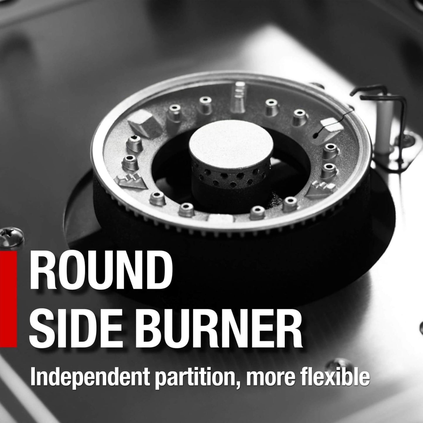 Castelle Flame 62-Inch 6-Burner Gas Outdoor Grill Island with Wine Cooler and Rotisserie