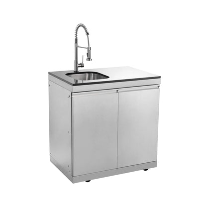 Castelle Flame 62-Inch 6-Burner Gas Outdoor Grill Island with Wine Cooler and Rotisserie