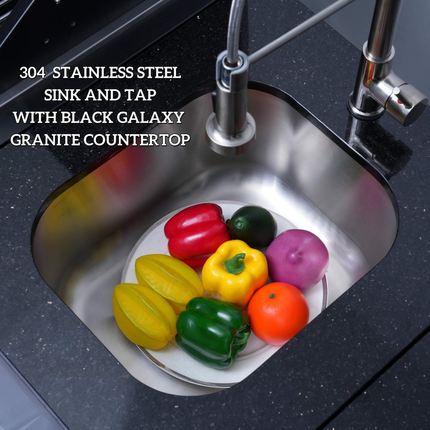 Castelle Flame 85K BTU Outdoor BBQ Kitchen Grill Island with 43-Inch 6-Burner Grill, Wine Fridge, Rotisserie Kit, and Sink