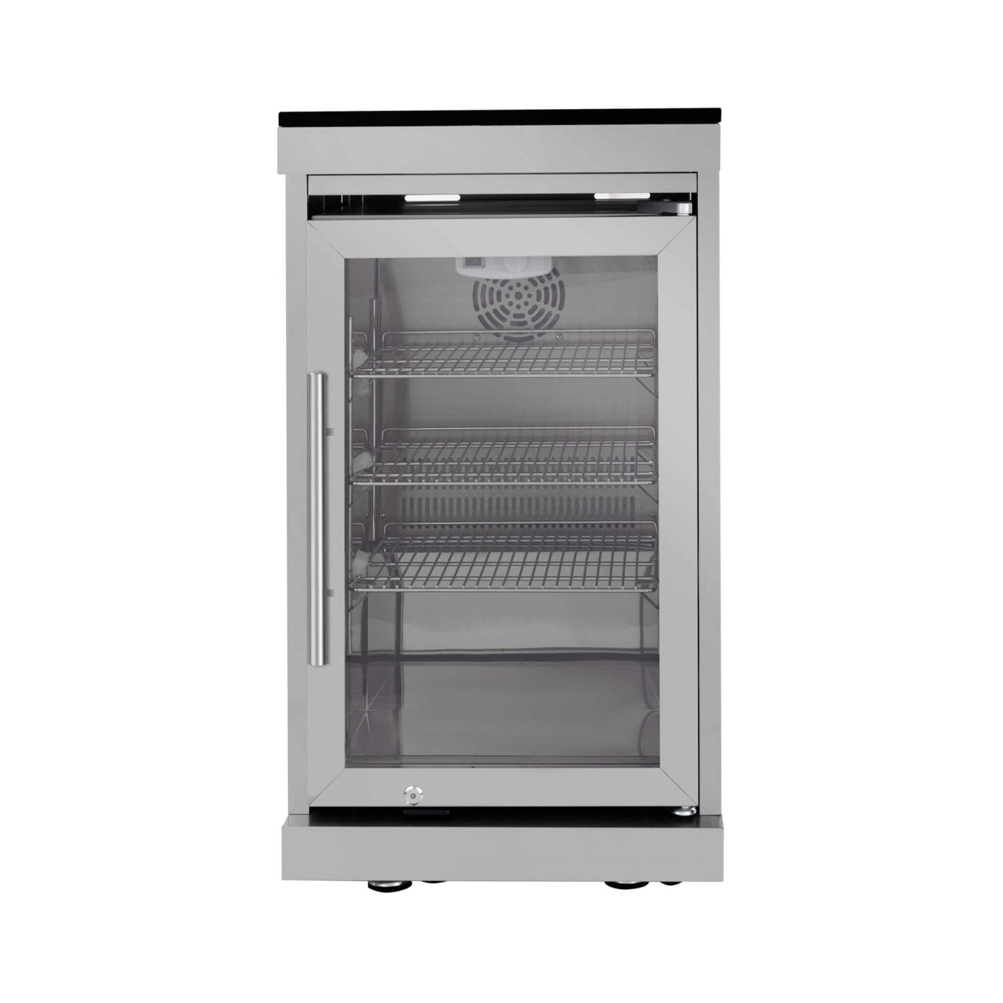 Castelle Flame Capri 96-Inch 6-Burner 85000 BTU Outdoor Kitchen Liquid Propane Grill Island with Fridge