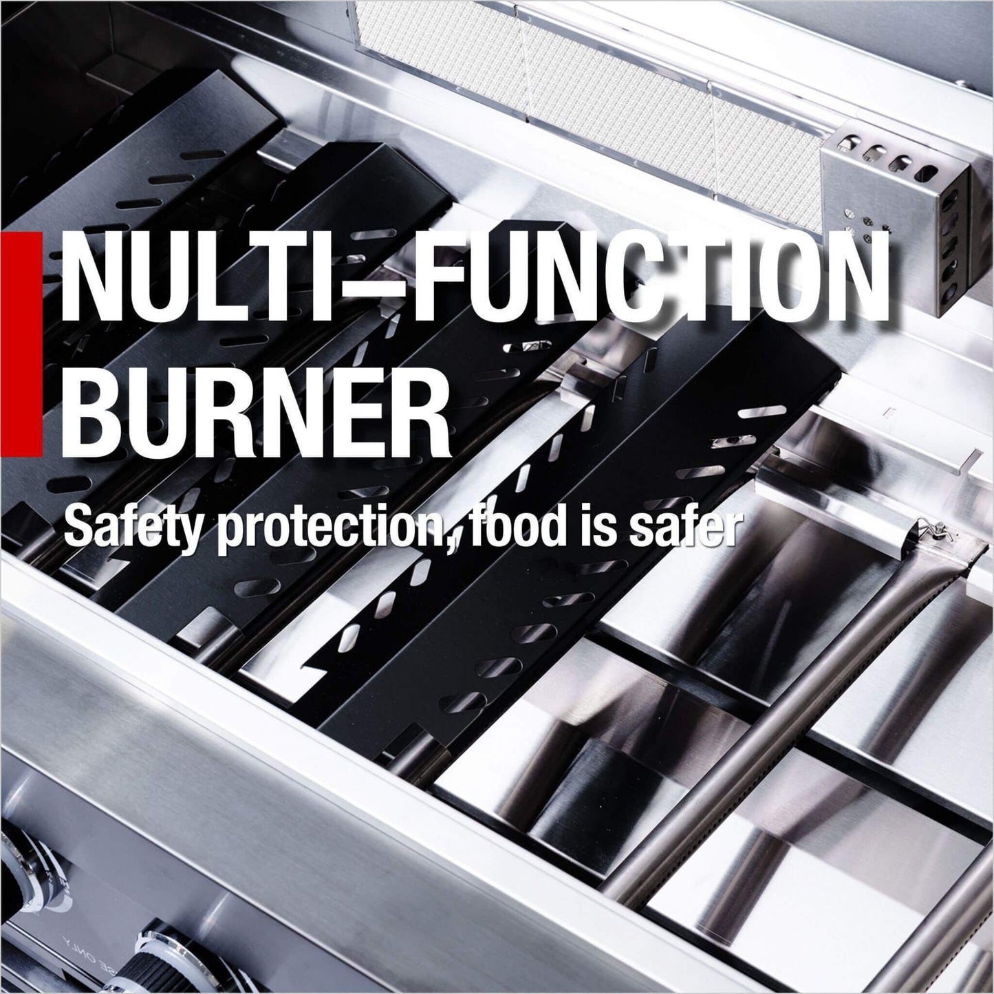 Castelle Flame Capri 96-Inch 6-Burner 85000 BTU Outdoor Kitchen Liquid Propane Grill Island with Fridge