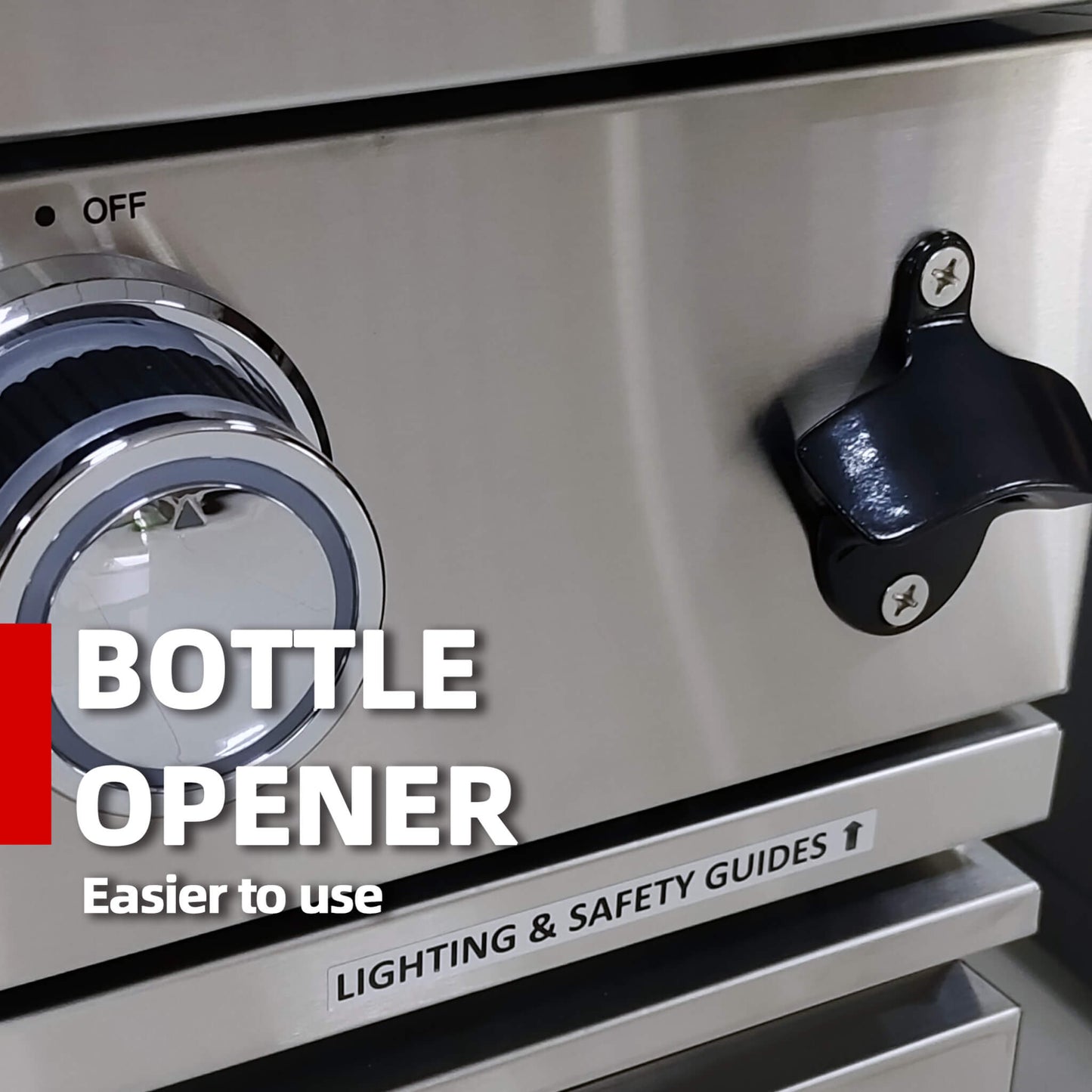 Castelle Flame Granite Outdoor BBQ Kitchen Island with 43-Inch 6-Burner Gas Grill, Rotisserie Kit, Cabinets, and Sink