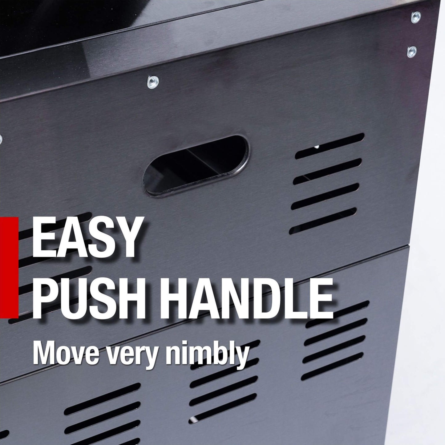 Castelle Flame Premium Black Stainless Steel 4-Burner Gas Grill With Rotisserie Kit