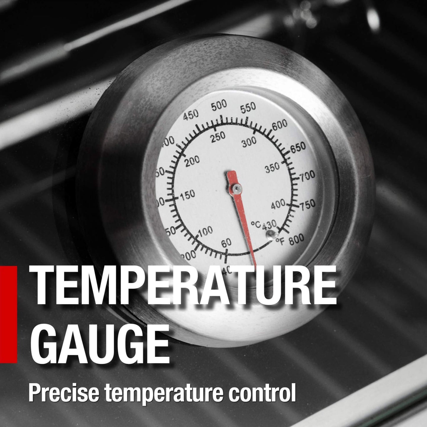 Castelle Flame Premium Black Stainless Steel 4-Burner Gas Grill With Rotisserie Kit