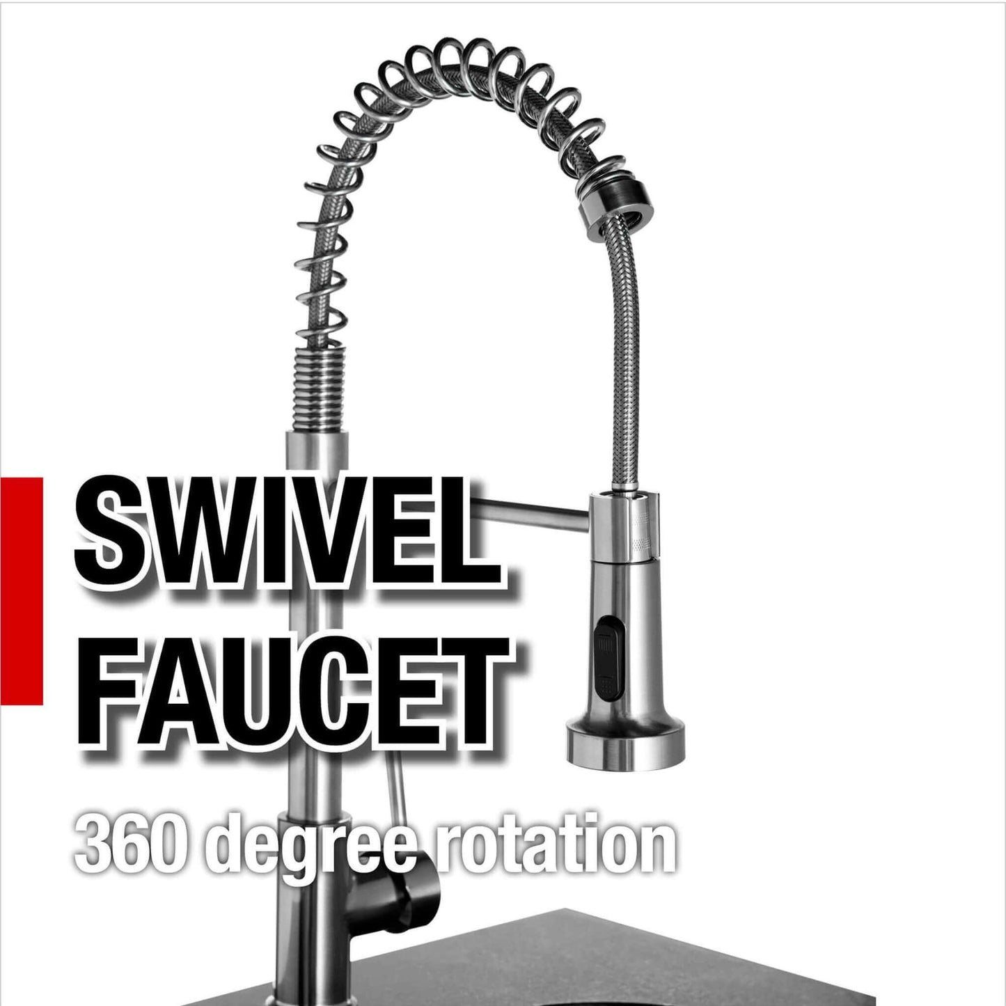 Castelle Flame Stainless Steel Outdoor BBQ Kitchen Island with 46-Inch 4-Burner 85K BTU Grill, Rotisserie Kit, and Cabinets