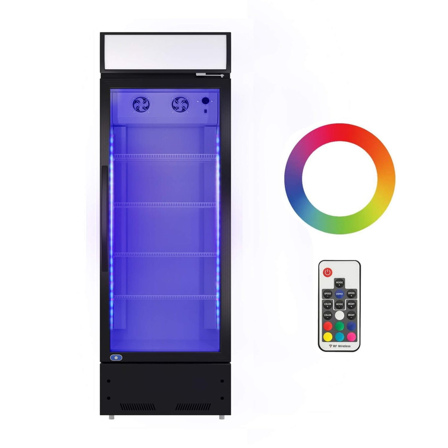 Heavy Duty Industrial Glass Door Beverage Merchandiser Refrigerator Cooler 11 Cu.Ft