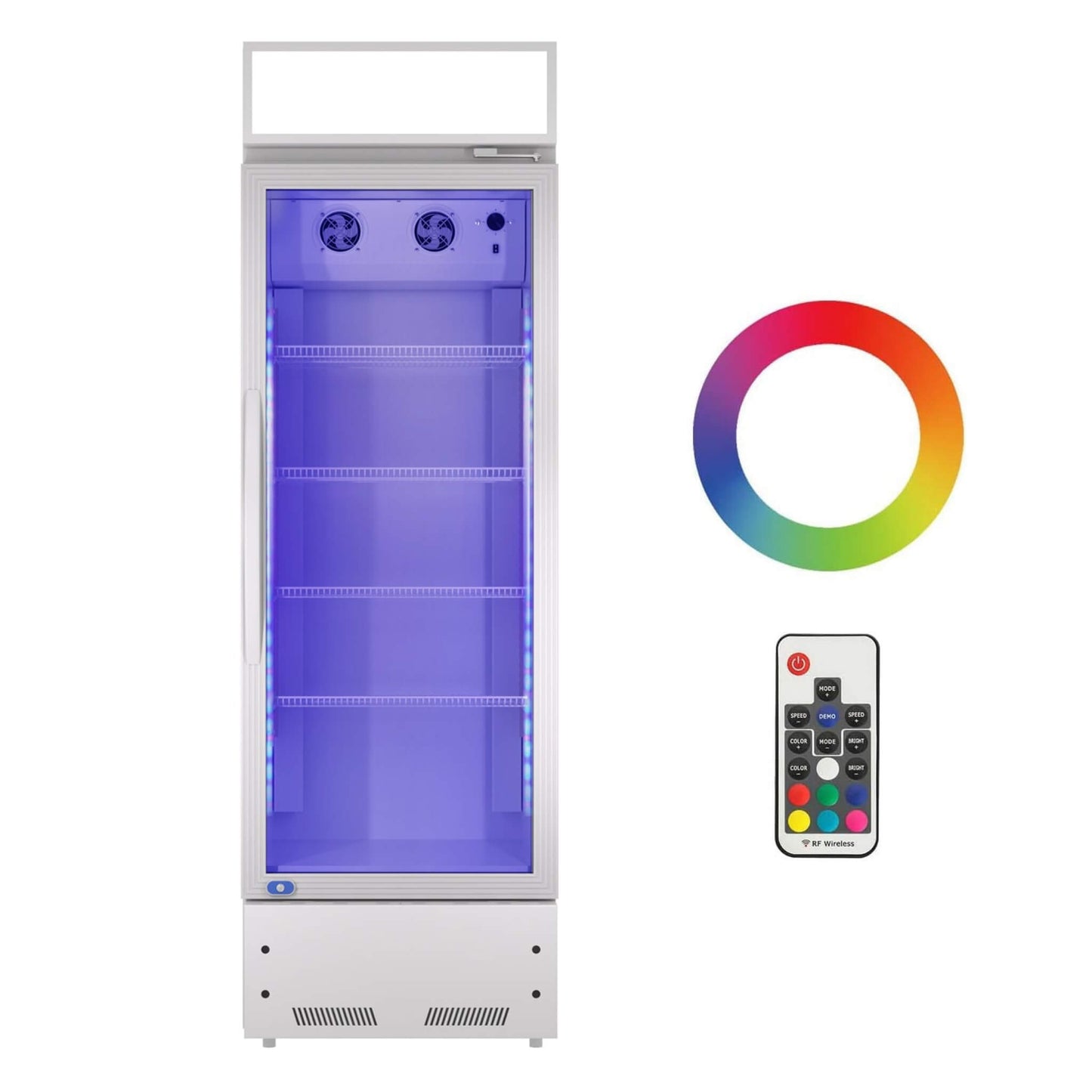 Heavy Duty Industrial Glass Door Beverage Merchandiser Refrigerator Cooler 11 Cu.Ft