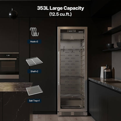 Commercial 12.5 Cu.Ft Dry Aging Fridge for Steaks, Beef, Lamb, and Ham