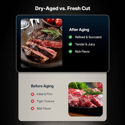 Commercial 12.5 Cu.Ft Dry Aging Fridge for Steaks, Beef, Lamb, and Ham