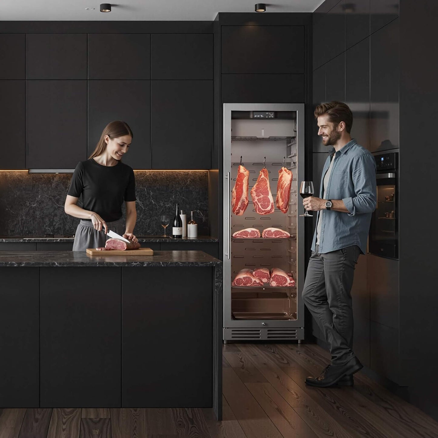 Commercial 12.5 Cu.Ft Dry Aging Fridge for Steaks, Beef, Lamb, and Ham