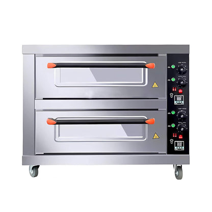 6400W Commercial Electric Double Deck Convection Baking Pizza Oven