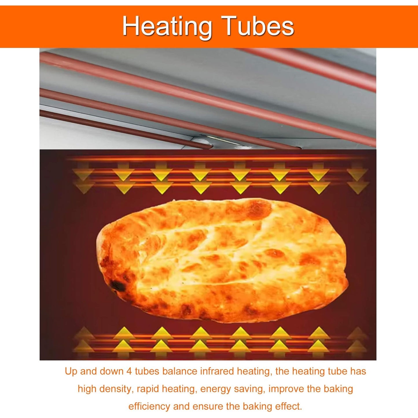 6400W Commercial Electric Double Deck Convection Baking Pizza Oven