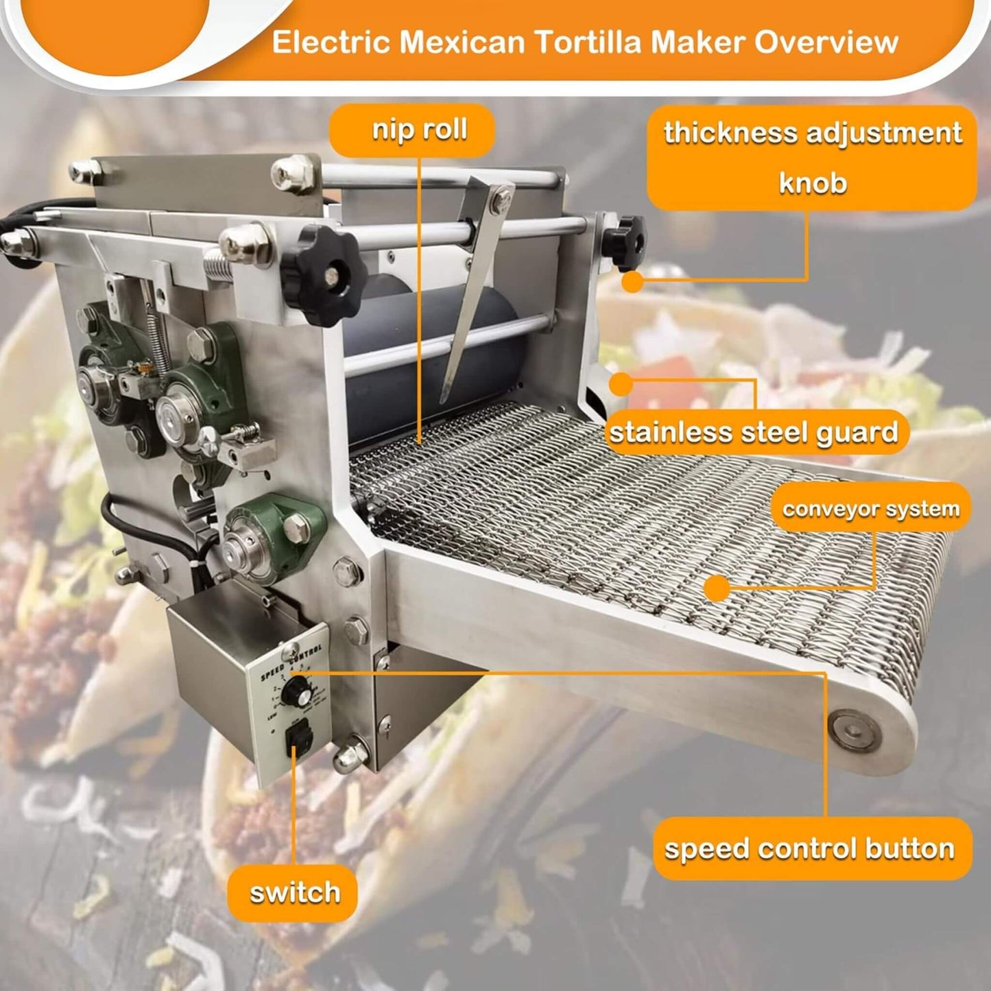 Heavy-Duty Commercial Automatic Corn Tortilla Making Machine