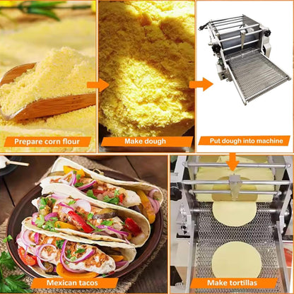Heavy-Duty Commercial Automatic Corn Tortilla Making Machine
