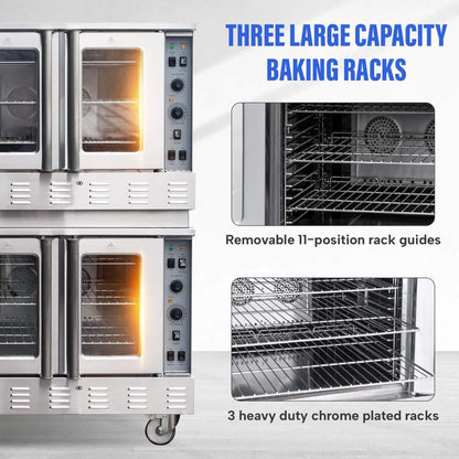 Commercial Double-Stack 160K BTU 2-Burner Stainless Steel Gas Stock Pot Range