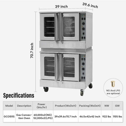 Commercial Double-Stack 160K BTU 2-Burner Stainless Steel Gas Stock Pot Range