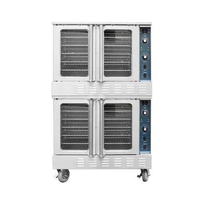 Commercial Full-Size Natural Gas/Propane Double-Stacked Convection Oven