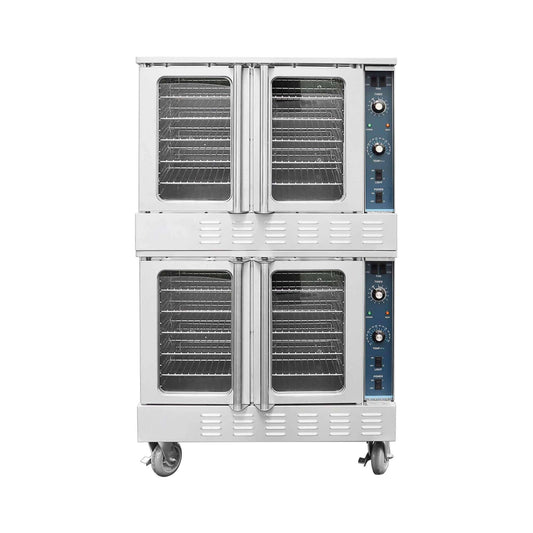 Commercial Full-Size Natural Gas/Propane Double-Stacked Convection Oven