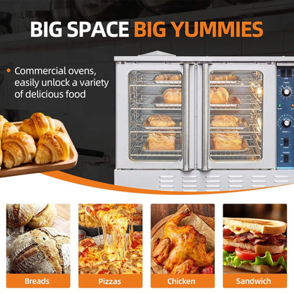 Commercial Full-Size Natural Gas/Propane Single-Deck Convection Oven