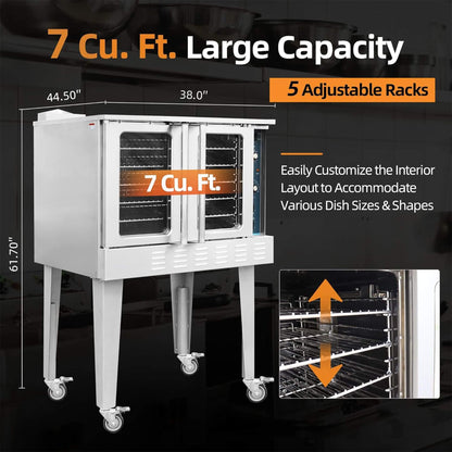 Commercial Full-Size Natural Gas/Propane Single-Deck Convection Oven