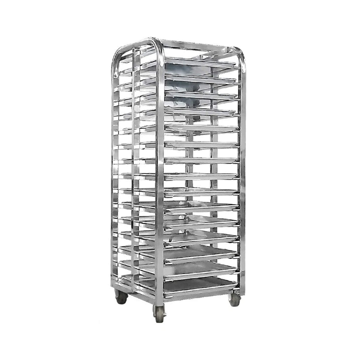Commercial Heavy-Duty 15-Tray Blast Chiller Freezer Cabinet With Trolley Cart