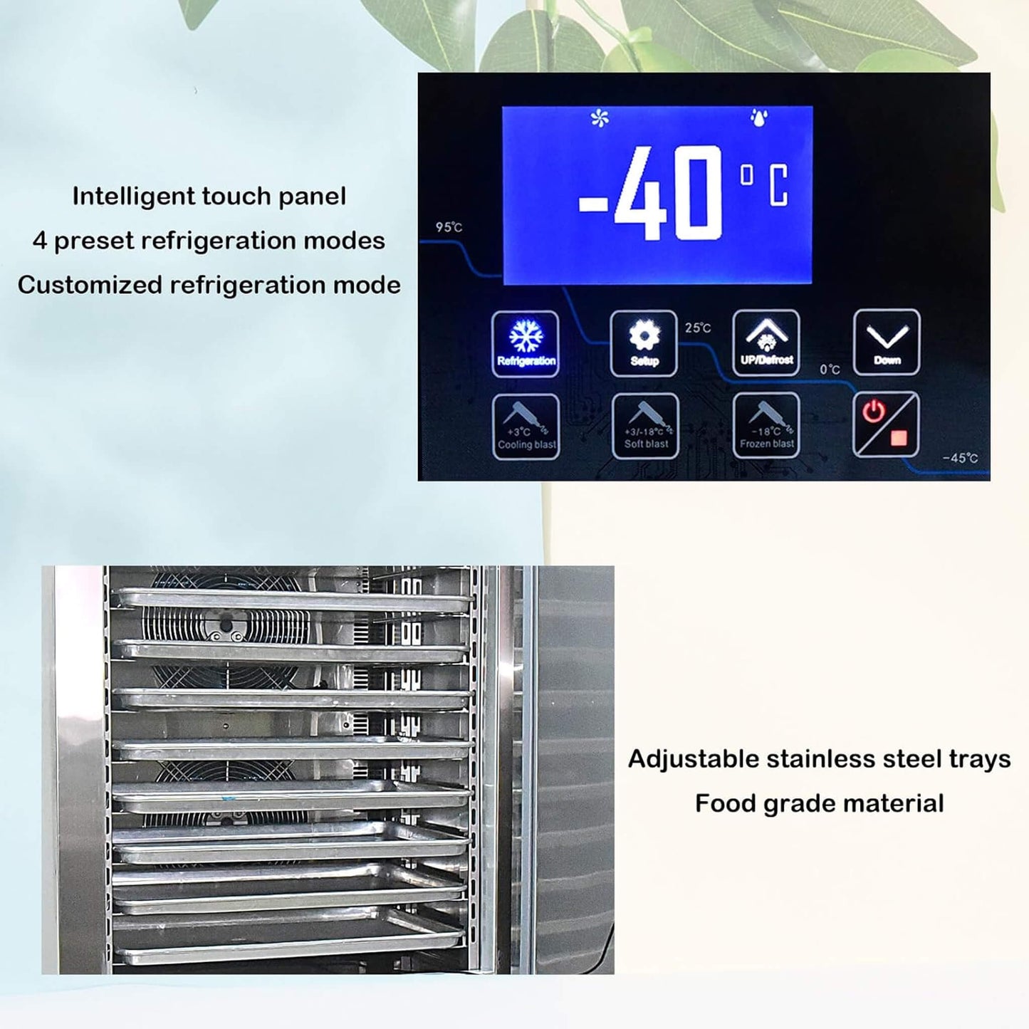 Commercial Heavy-Duty Extra-Low Temperature Blast Chiller Freezer
