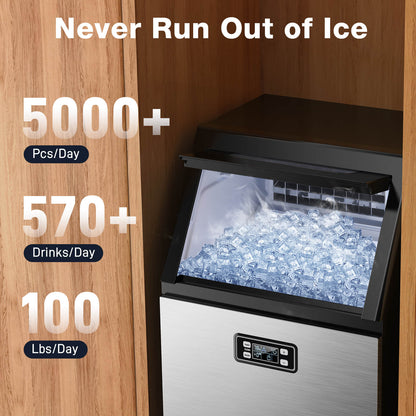 Freestanding Commercial Ice Maker - Z5845A - Multiple Sizes - 100LBS 200LBS 265LBS