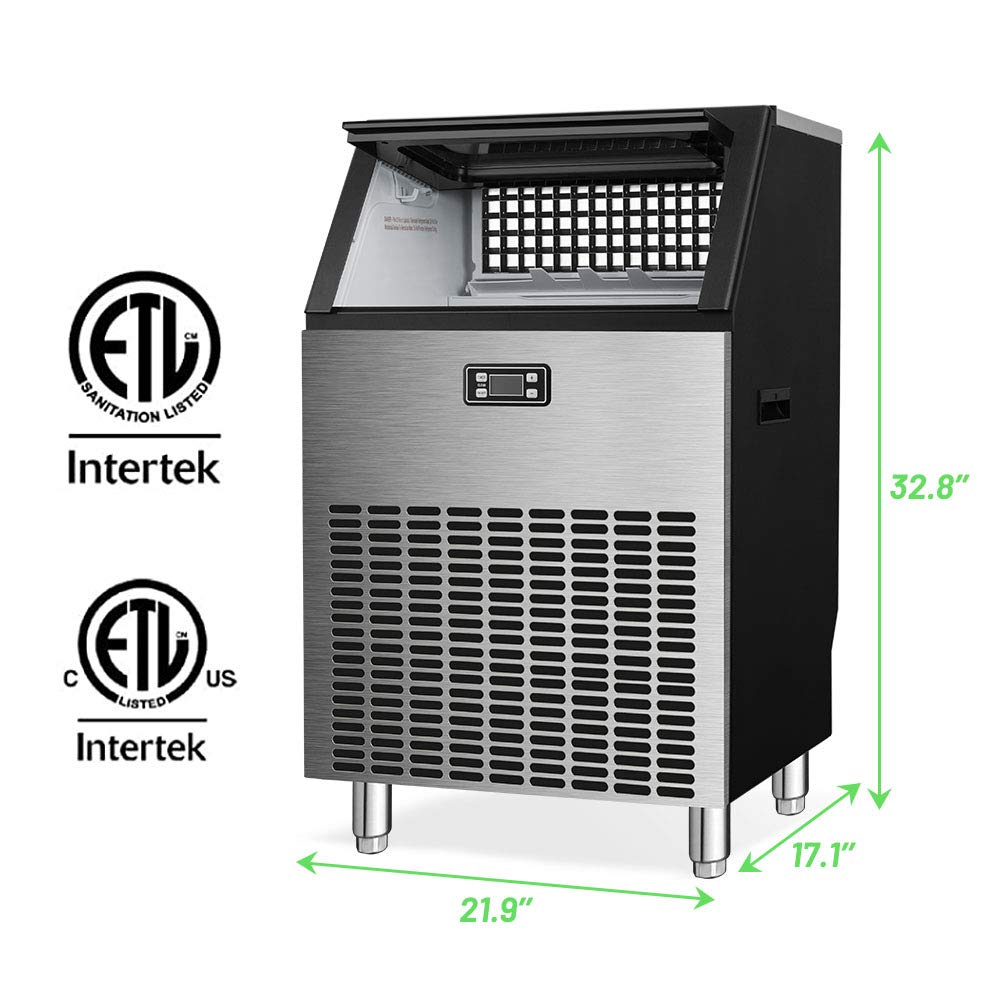Commercial Ice Maker Ice Maker 265lbs 24HR 55lbs Heavy Duty
