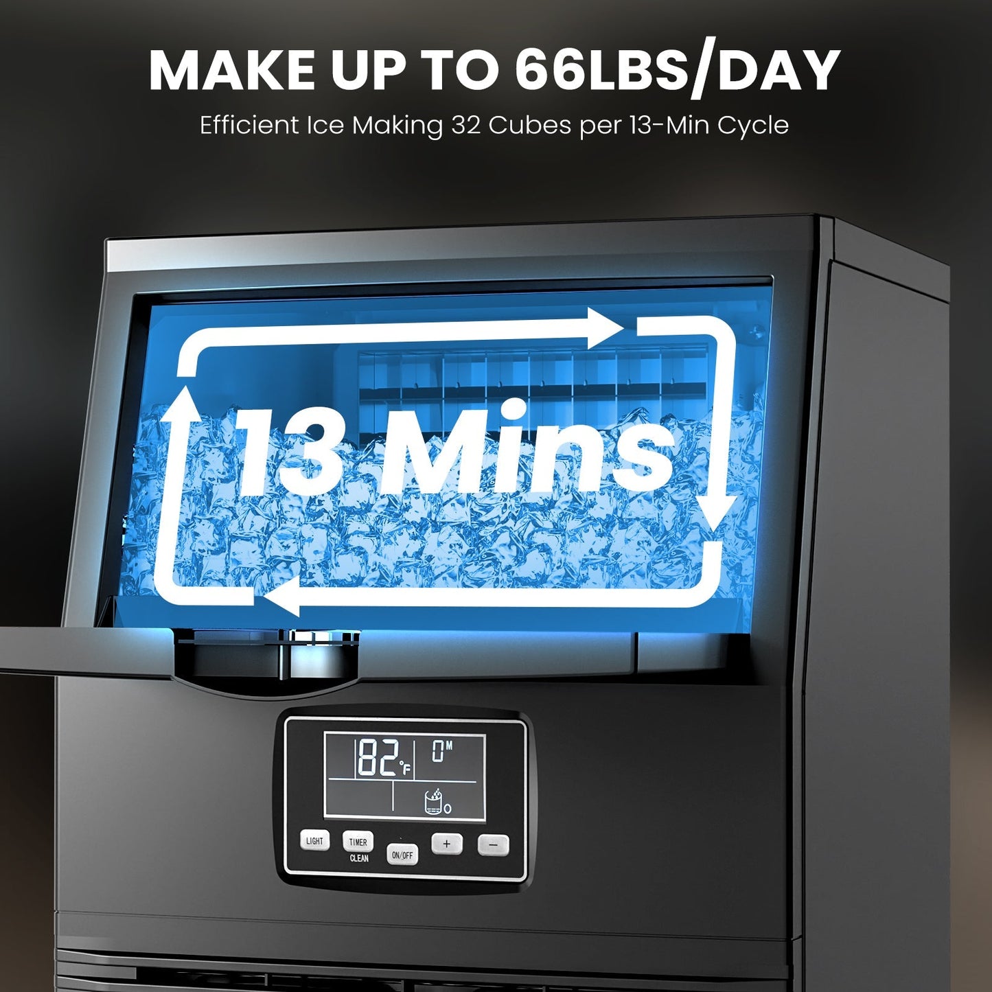 Commercial Ice Maker 80 lbs or 66 lbs