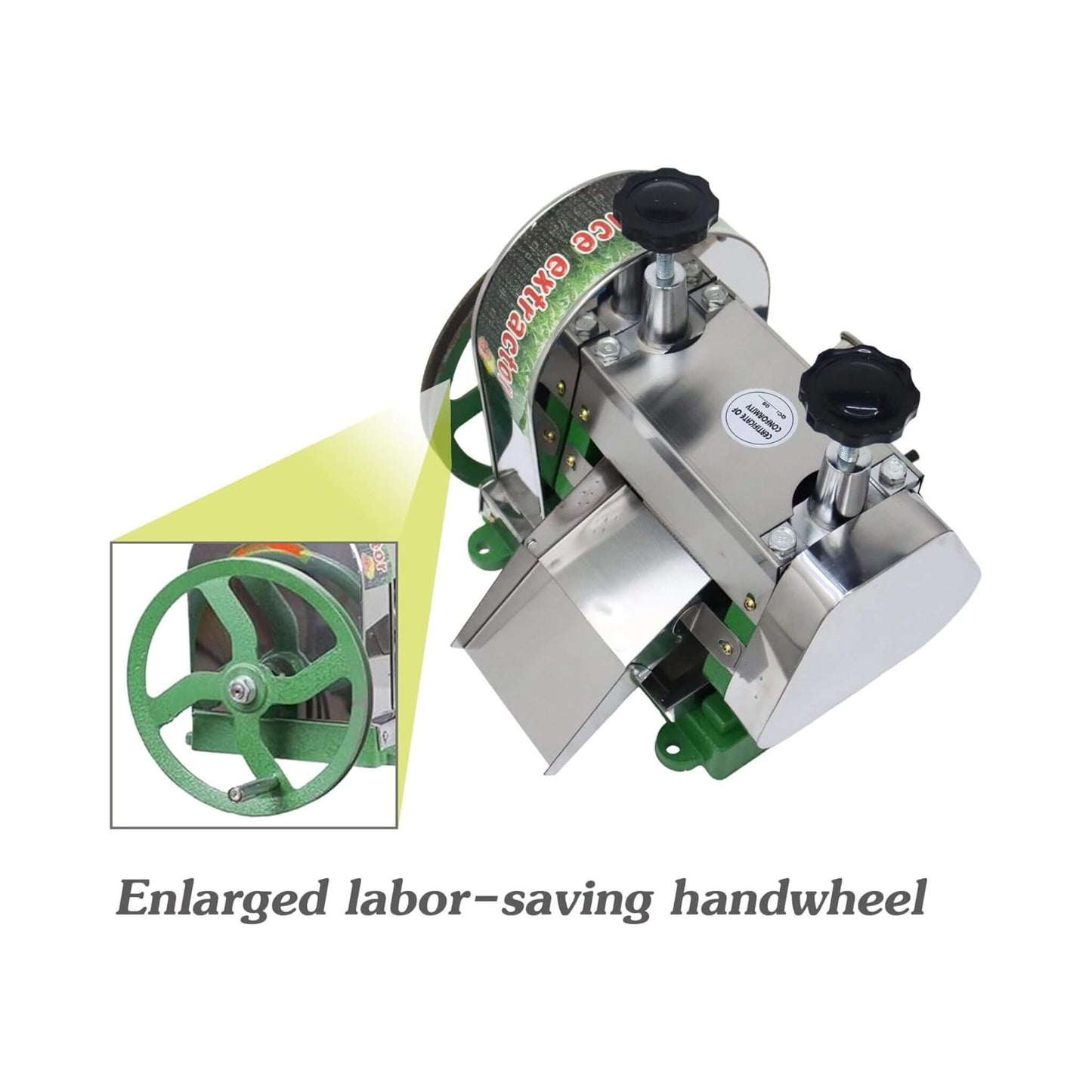 Heavy-Duty Commercial Manual Stainless Steel Sugar Cane Juicer