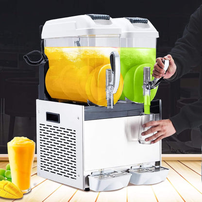 24L Commercial Stainless Steel Frozen Slush Machine with Auto Clean
