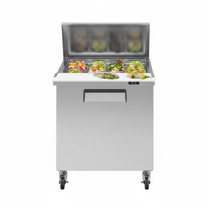 Commercial Stainless Steel Sandwich Prep Table Refrigerator