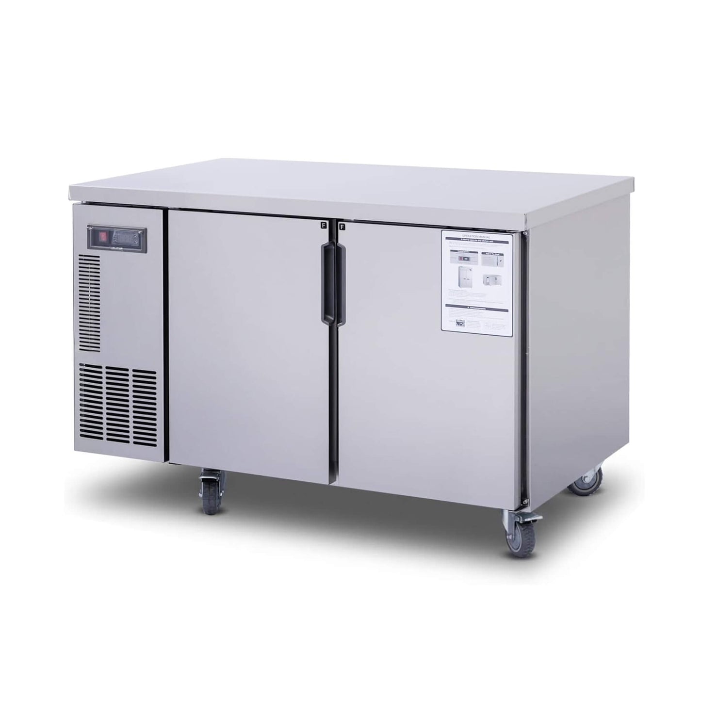 Heavy-Duty Commercial Stainless Steel Undercounter Worktop Freezer