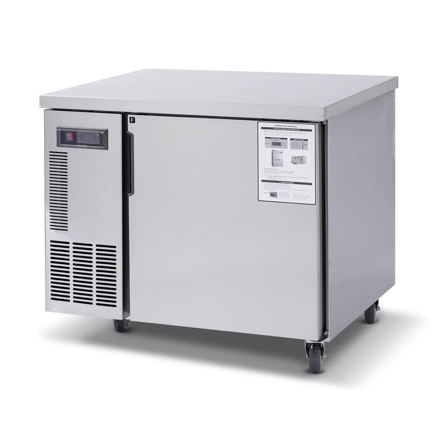 Heavy-Duty Commercial Stainless Steel Undercounter Worktop Freezer