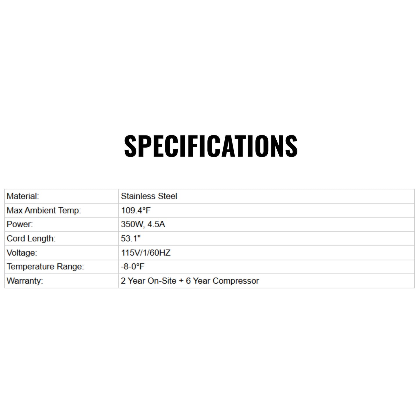 Heavy-Duty Commercial Stainless Steel Undercounter Worktop Freezer