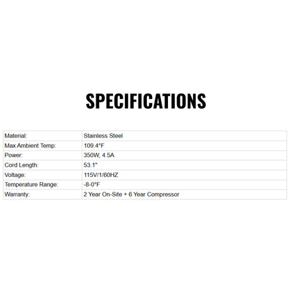 Heavy-Duty Commercial Stainless Steel Undercounter Worktop Freezer