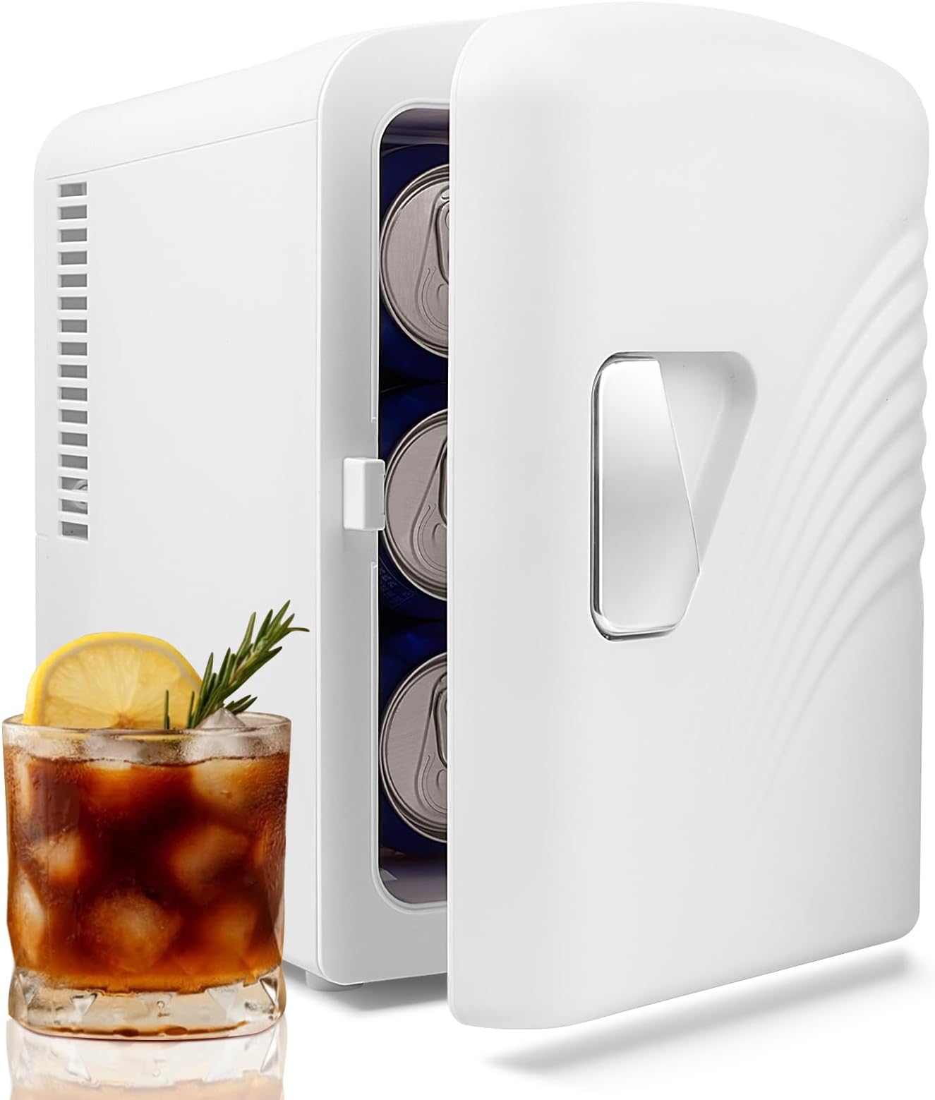 Compact Refrigerator Portable Mini Fridge Skin Care 4L Capacity 6 Cans F3404