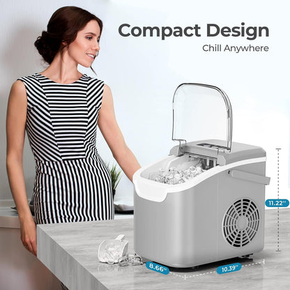 Countertop Ice Maker, 26 lbs Day Ice Production 58012RIM0