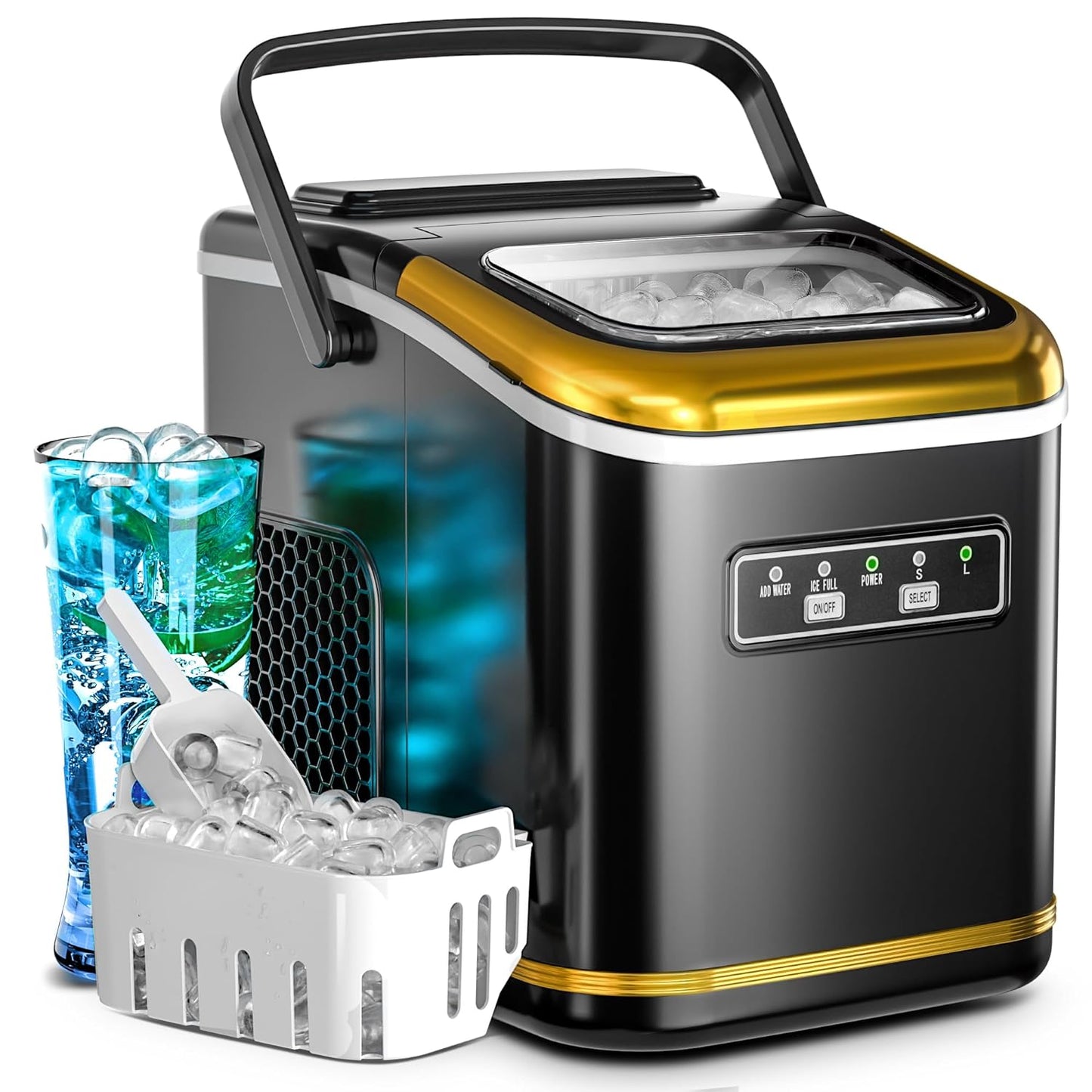 Countertop Ice Maker 9 Bullet Ice Cubes in 6 Mins Z5812K