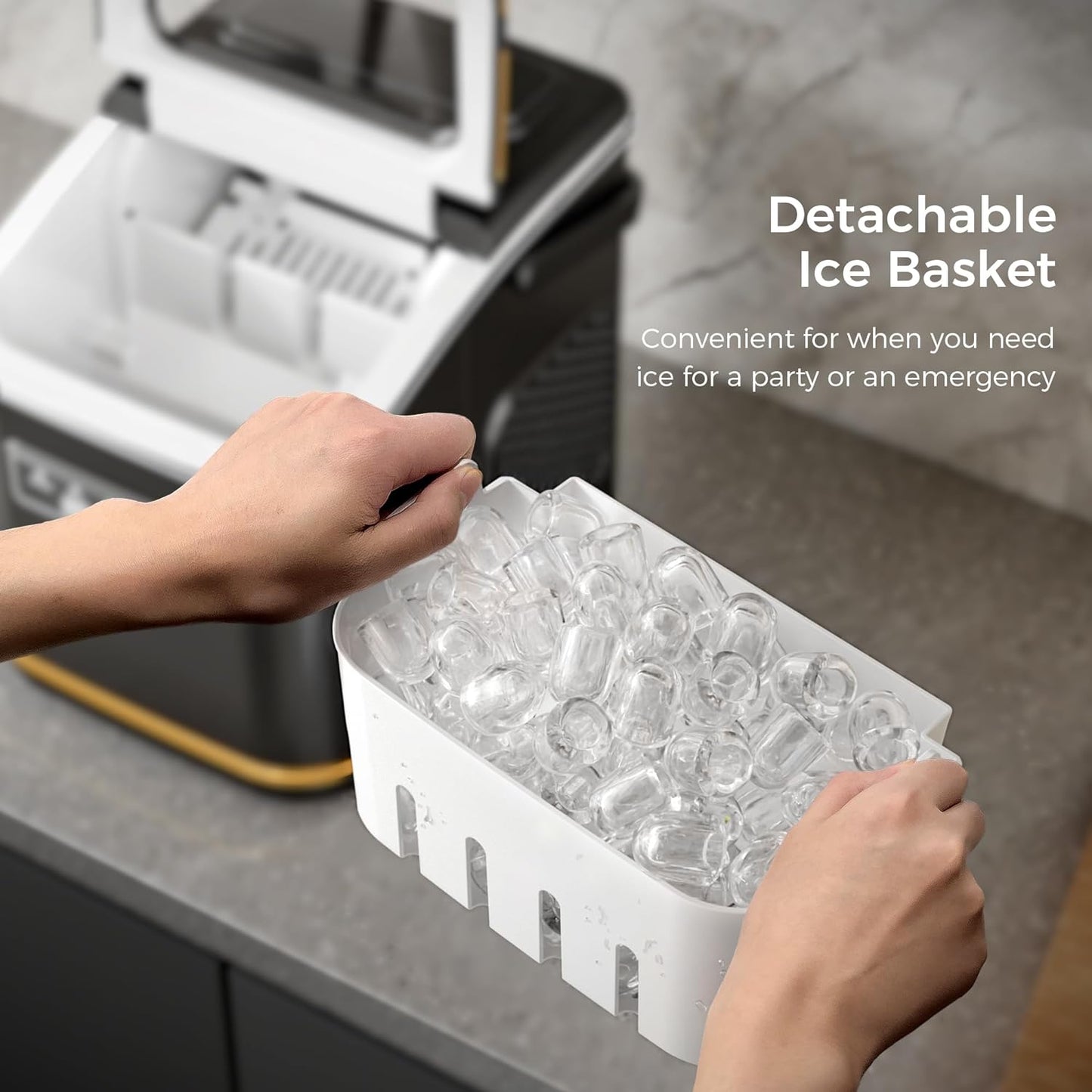 Countertop Ice Maker 9 Bullet Ice Cubes in 6 Mins Z5812K