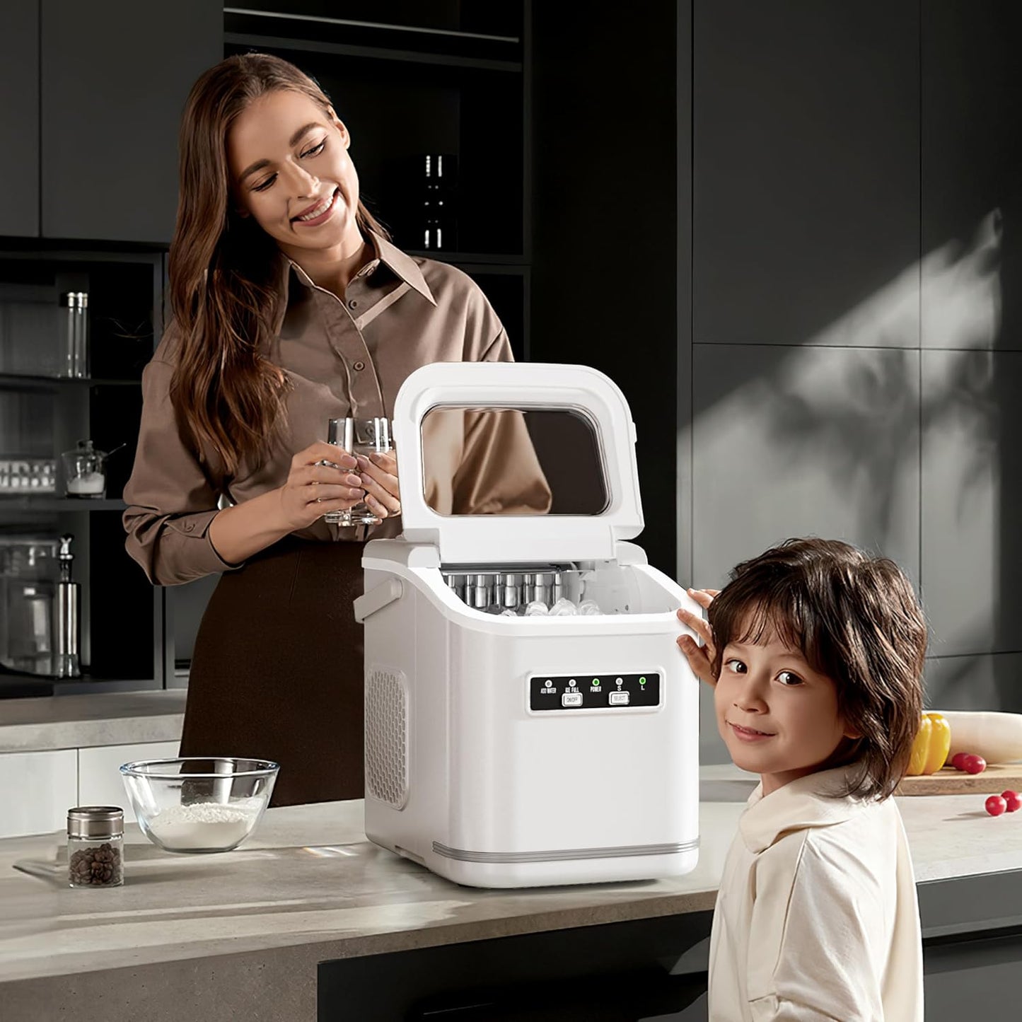 Countertop Ice Maker 9 Bullet Ice Cubes in 6 Mins Z5812K
