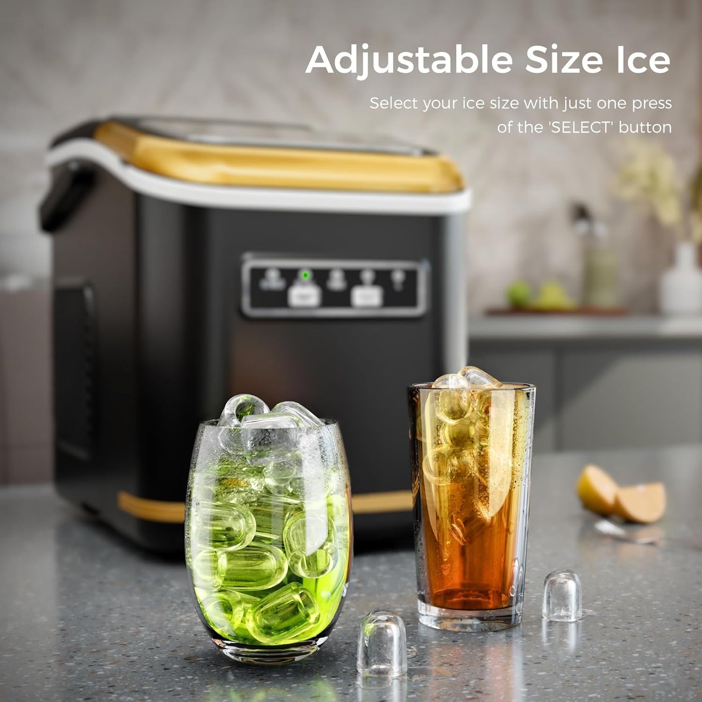 Countertop Ice Maker 9 Bullet Ice Cubes in 6 Mins Z5812K