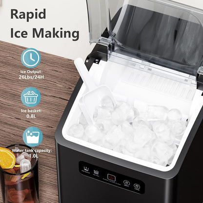 Countertop Ice Maker Portable for Home and Camping RV Z3424-BLACK