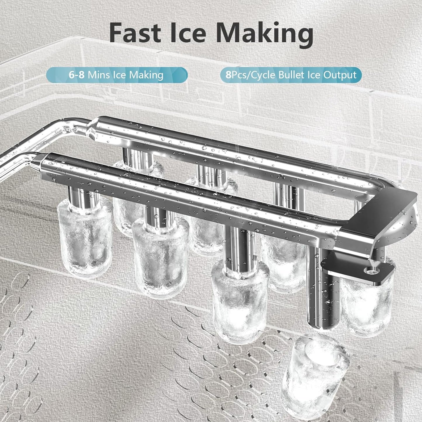 Countertop Ice Maker Portable for Home and Camping RV Z3424-BLACK