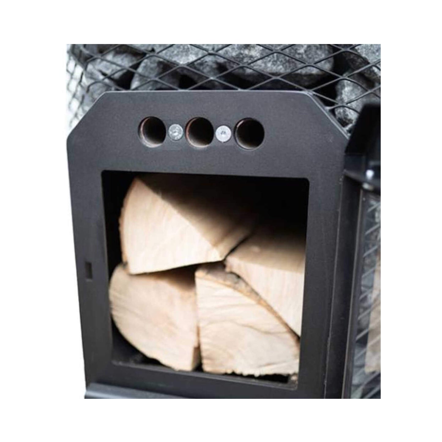 Cozy Heat O Floor Mount Wood-Burning Sauna Stove With Sauna Stones