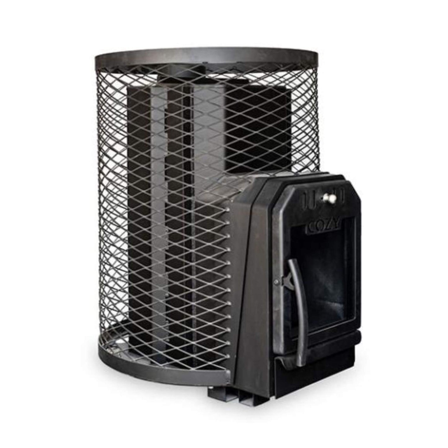 Cozy Heat O Thru-Wall Wood Burning Sauna Stove With Sauna Stones