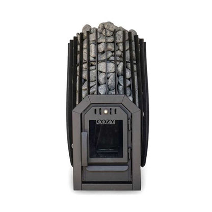 Cozy Heat SW Thru-Wall Wood Burning Sauna Stove With Sauna Stones