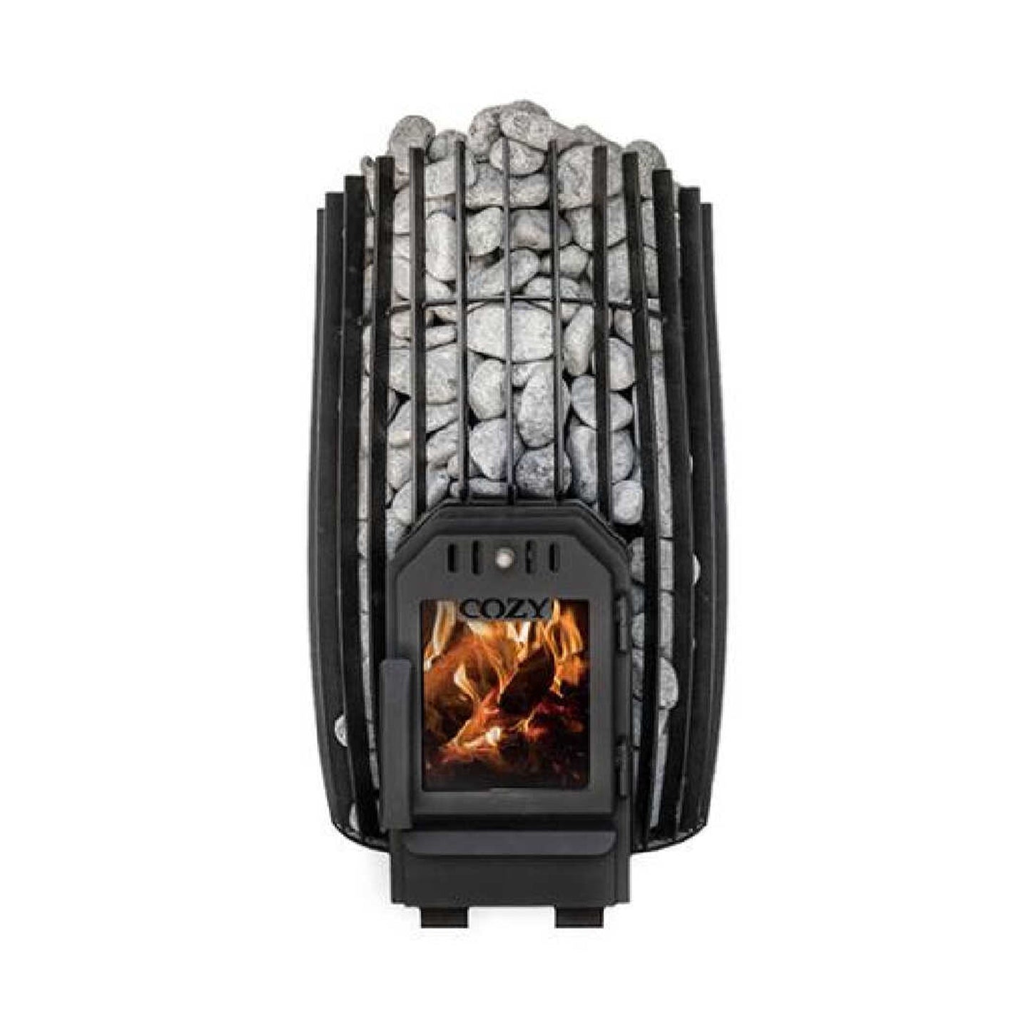 Cozy Heat SW Thru-Wall Wood Burning Sauna Stove With Sauna Stones