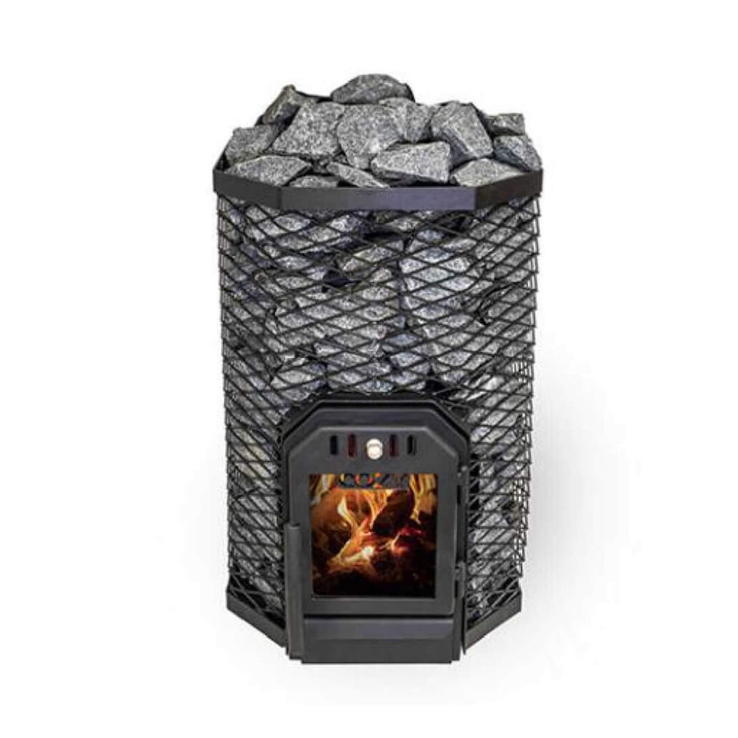 Cozy Heat Wood-Burning Floor Mount Sauna Stove With Chimney Kit And Sauna Stones